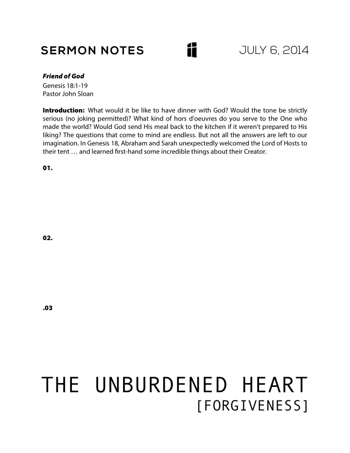 the unburdened heart