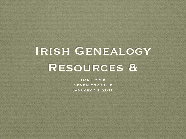 irish genealogy resources