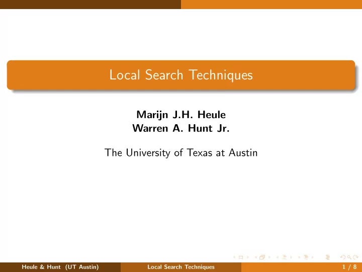 local search techniques