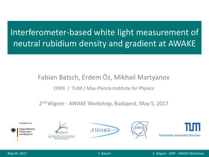 interferometer based white light measurement of neutral