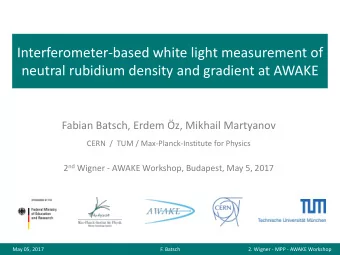 Interferometer-based white light measurement of  neutral rubidium density and gradient at AWAKE