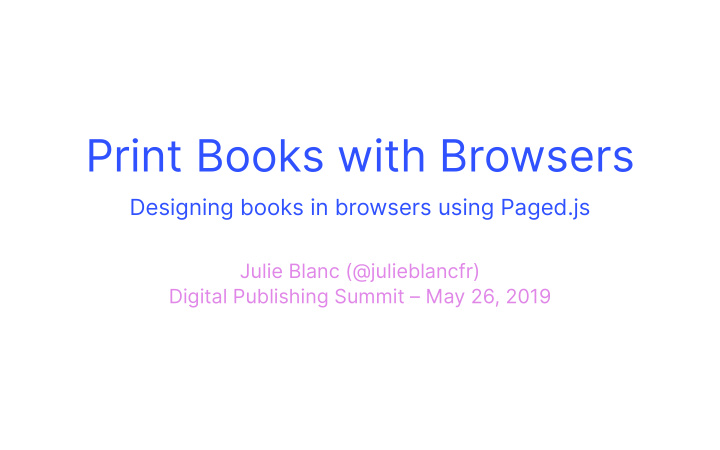 print books with browsers