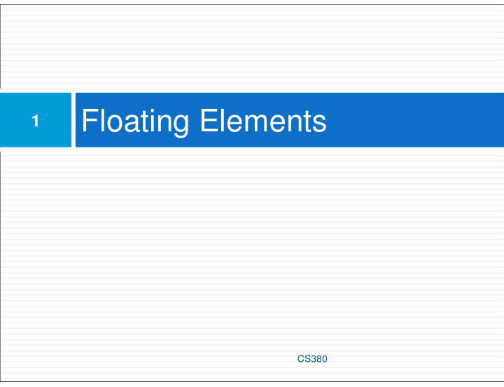 floating elements