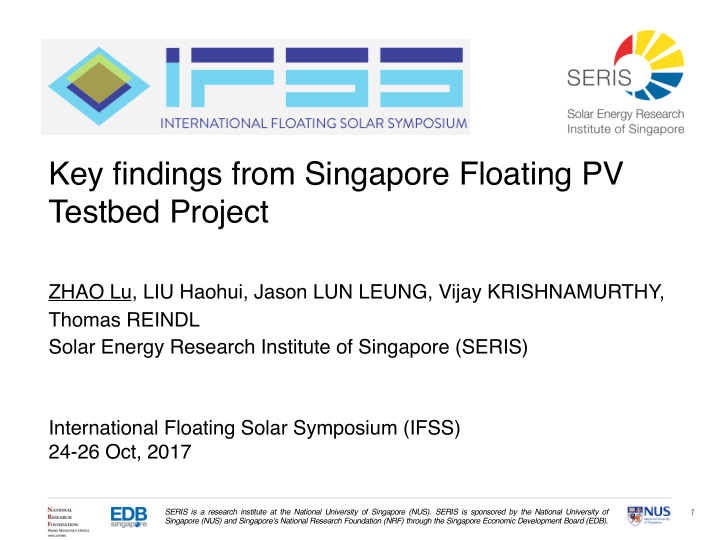 key findings from singapore floating pv testbed project