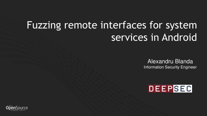 fuzzing remote interfaces for system