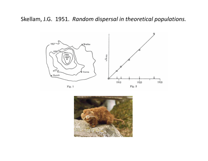 skellam j g 1951 random dispersal in theoretical