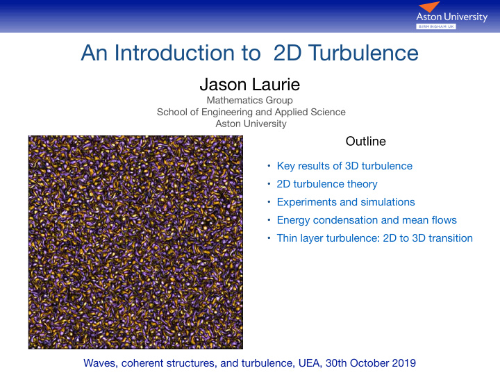 an introduction to 2d turbulence