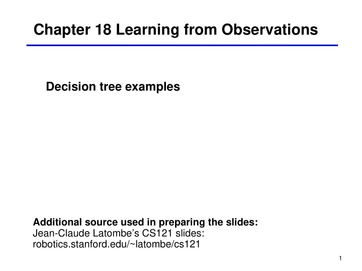 chapter 18 learning from observations
