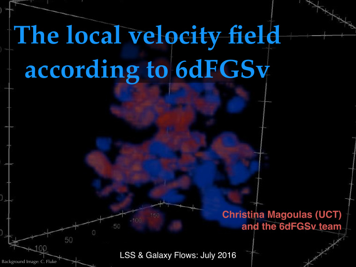 the local velocity field according to 6dfgsv