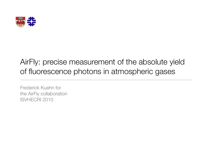 airfly precise measurement of the absolute yield of