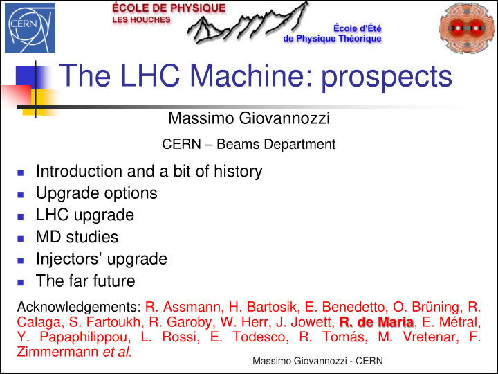 the lhc machine prospects