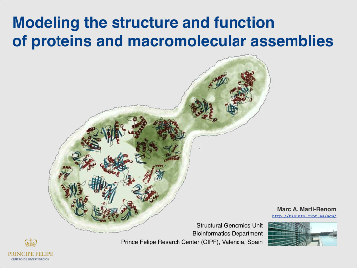 modeling the structure and function of proteins and