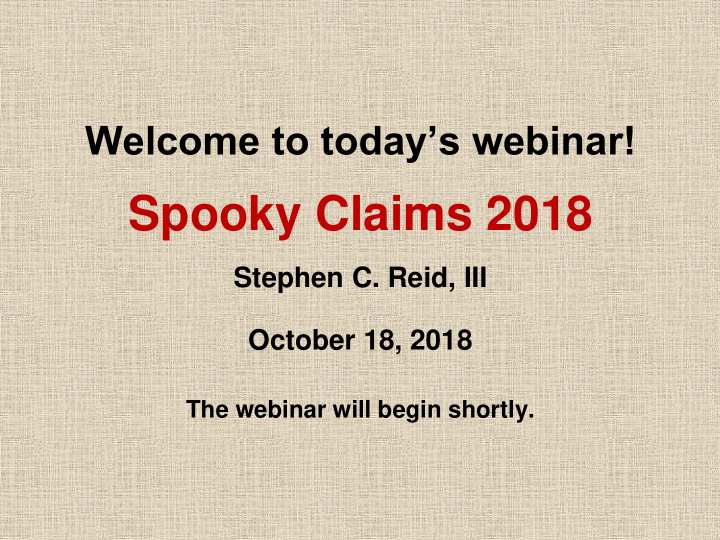 spooky claims 2018