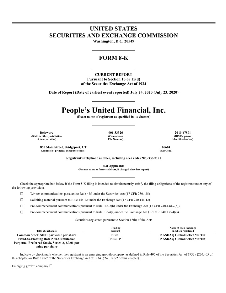 people s united financial inc