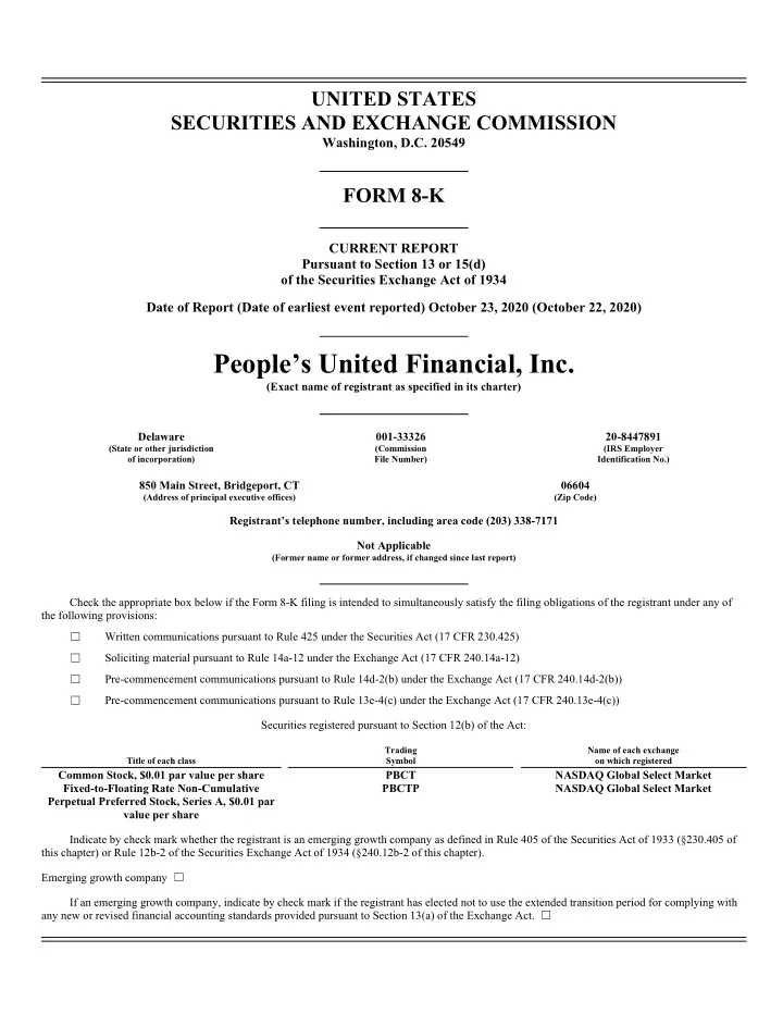 people s united financial inc