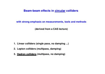 Beam-beam effects in circular colliders  with strong emphasis on measurements, tools and methods