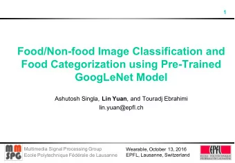 Food/Non-food Image Classification and  Food Categorization using Pre-Trained  GoogLeNet Model