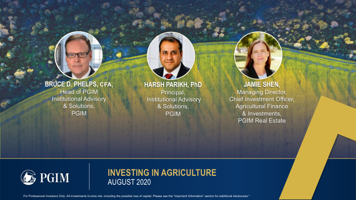 investing in agriculture
