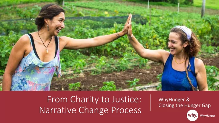 from charity to justice