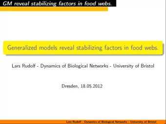 Food webs - The Who eats Who in Ecology. Nodes:  Species  Links:  predator-prey interactions  Food
