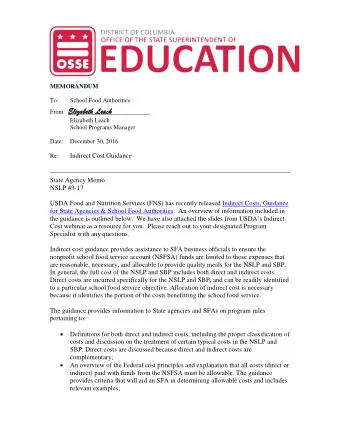 From: Elizabet  eth L  Lea  each ch  Elizabeth Leach  School Programs Manager  Date:  December 30,