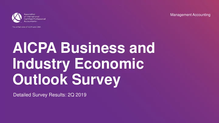 industry economic outlook survey