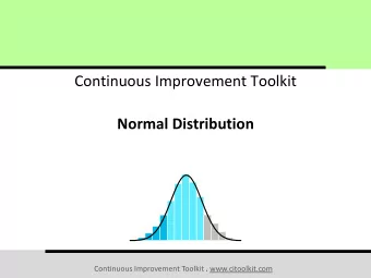Continuous Improvement Toolkit  Normal Distribution Continuous Improvement Toolkit .