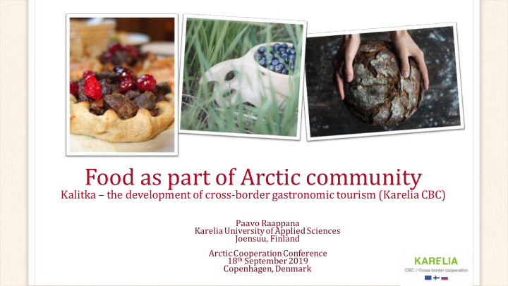 food as part of arctic community