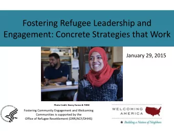 Engagement: Concrete Strategies that Work  January 29, 2015  Photo Credit: Nancy Farese &amp; TIRRC