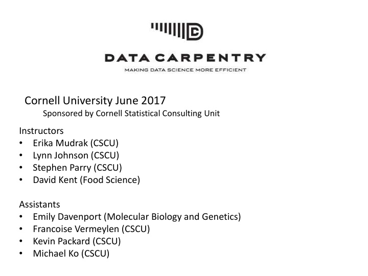 cornell university june 2017
