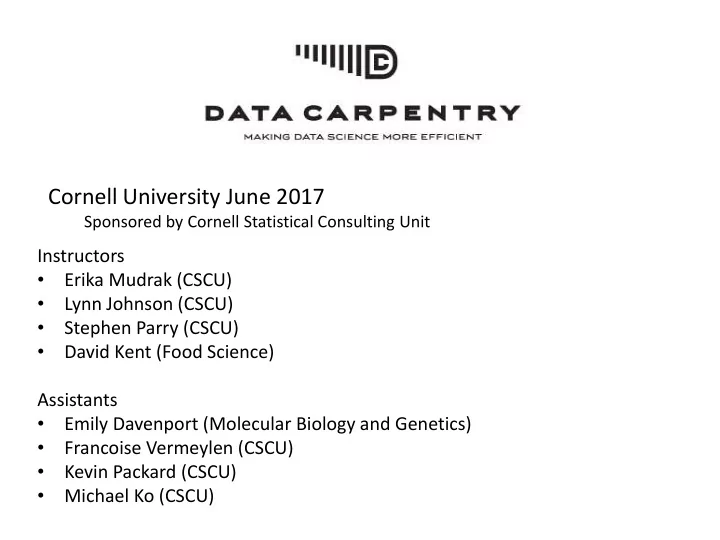 cornell university june 2017