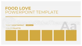 Aa FONT: MONTSERRAT  D O W N L O A D COLOR PALETTE  FOOD LOVE  FOOD LOVE  DELICIOUS PRESENTATION