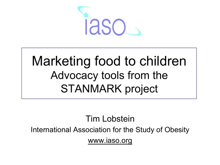 marketing food to children