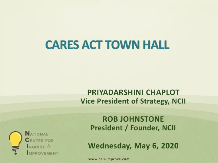 cares act town hall