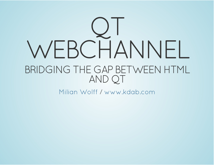 qt webchannel