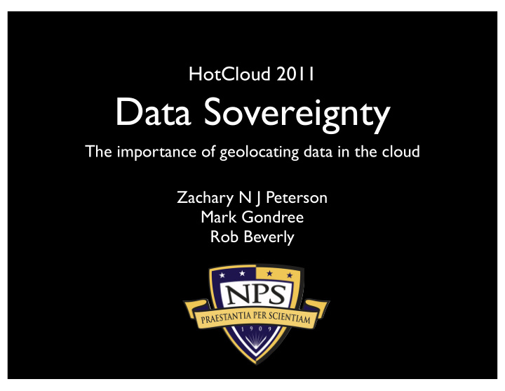 data sovereignty