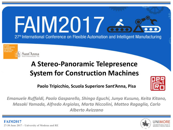 a stereo panoramic telepresence system for construction
