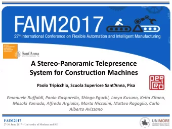 A  Stereo-Panoramic Telepresence  System  for  Construction  Machines  Paolo