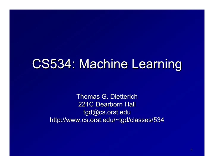 cs534 machine learning cs534 machine learning