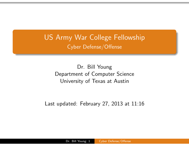 us army war college fellowship