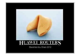 Huawei is the #2 telecommunications  equipment vendor worldwide    Founded 1988