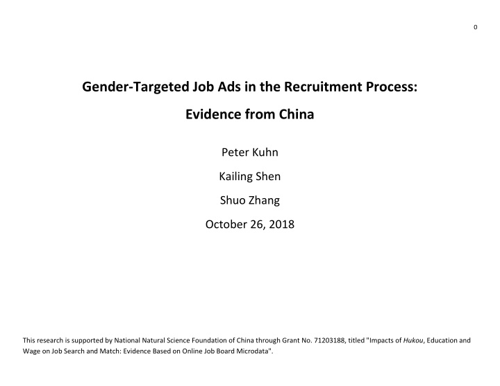 gender targeted job ads in the recruitment process