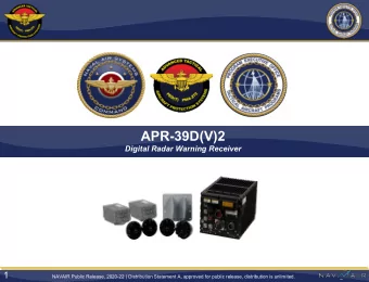 APR-39D(V)2  Digital Radar Warning Receiver  1  NAVAIR Public Release, 2020-22 | Distribution