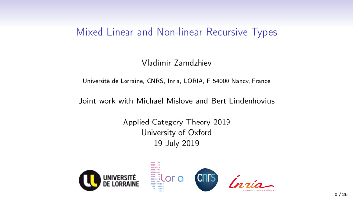 mixed linear and non linear recursive types