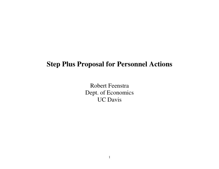 step plus proposal for personnel actions