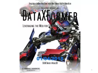 1&quot;  DataXFormer:&quot;Leveraging&quot;the&quot;Web&quot;