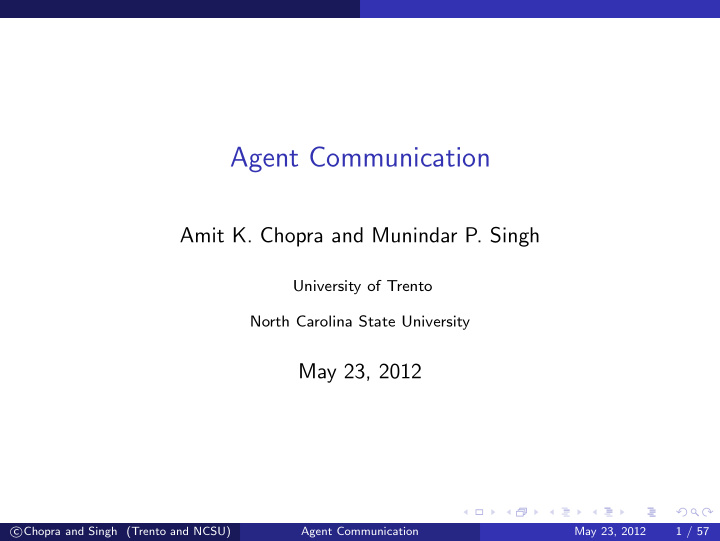 agent communication