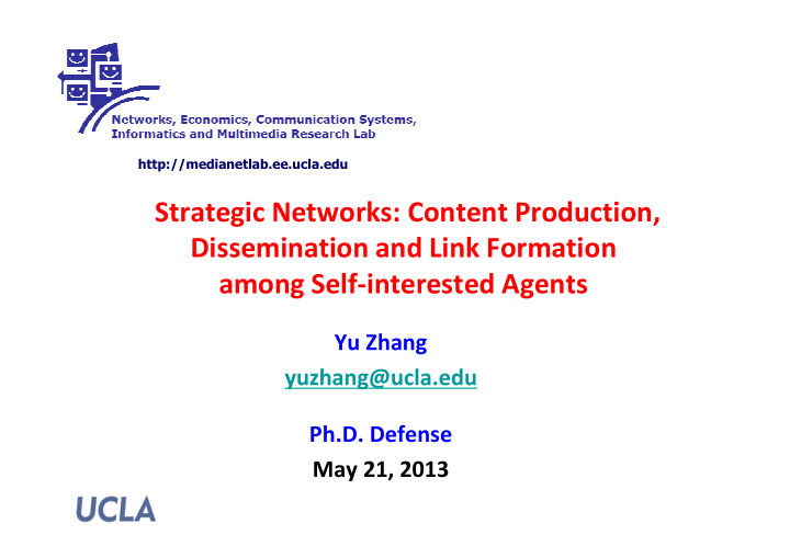 strategic networks content production dissemination and