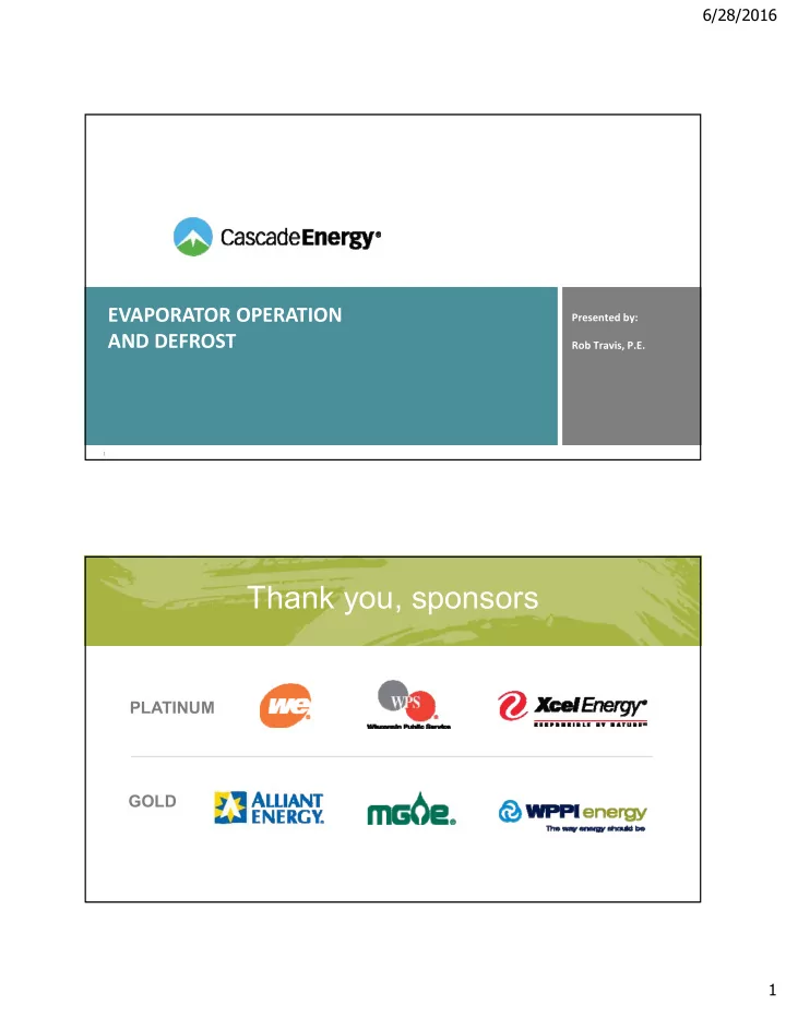 thank you sponsors