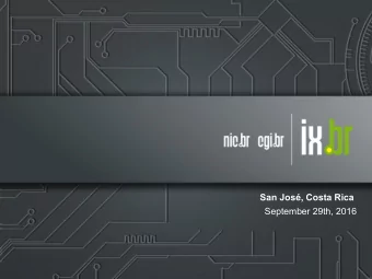 San Jos, Costa Rica  September 29th, 2016  CIX - Soluo de entroncamento para participantes -